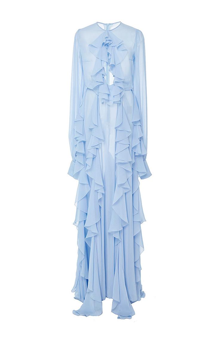 Lana Mueller Lily Cascade Collar Maxi Dress