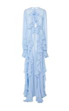 Lana Mueller Lily Cascade Collar Maxi Dress