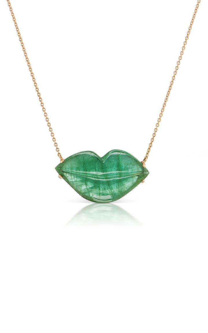 Moda Operandi Christina Alexiou 18k Rose Gold Tourmaline Lip Necklace