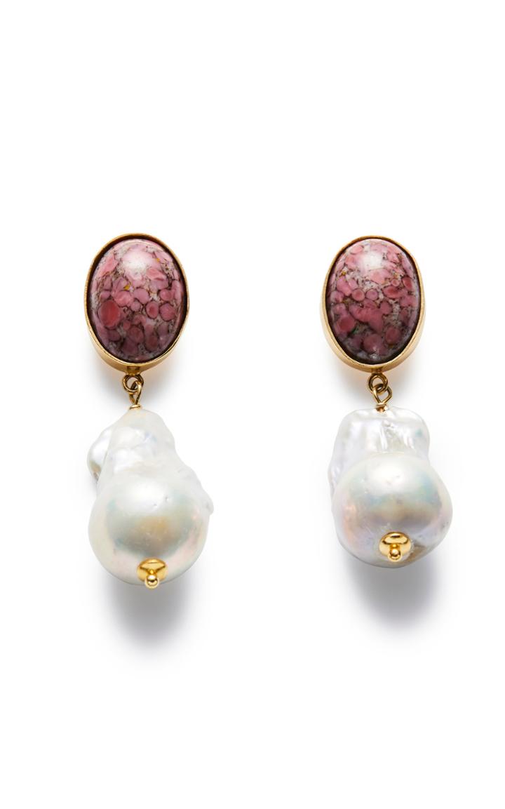 Magda Butrym Pink Dahlia Earrings