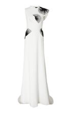 Bibhu Mohapatra Fan Bugle Bead Embroidered Gown