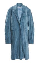 Moda Operandi Acne Studios Ottilie Oversized Crinkled Cotton Velvet Coat
