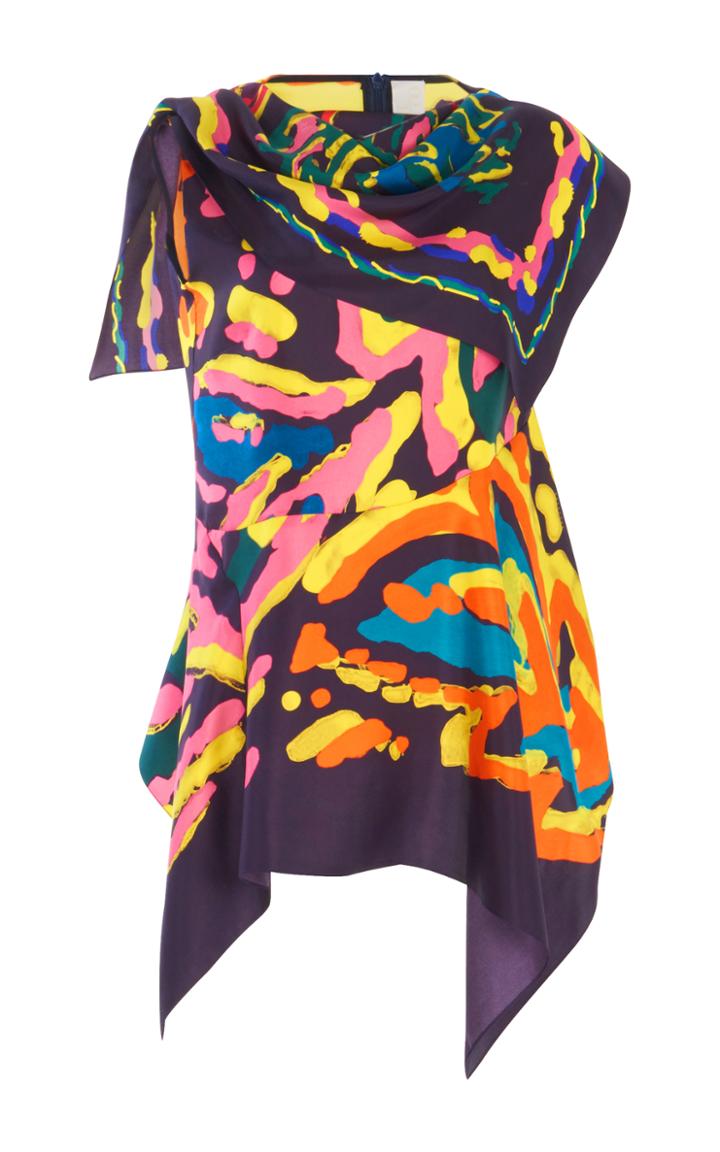 Peter Pilotto Silk Twill Scarf Top