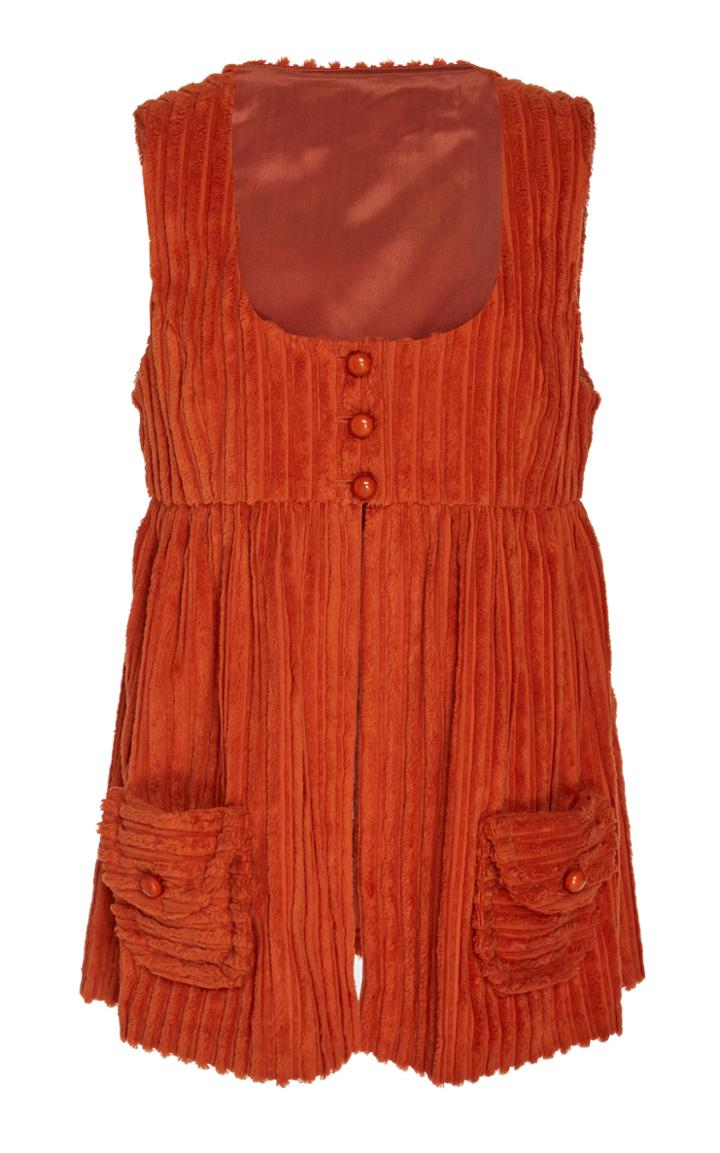 Anna Sui Cozy Cords Split-front Pinafore