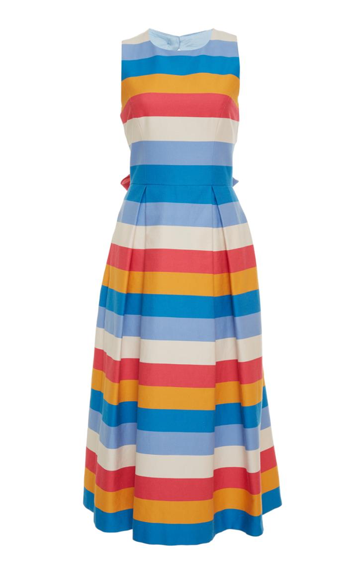 Carolina Herrera Striped Midi Dress