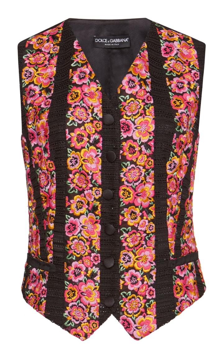 Dolce & Gabbana Floral Jacquard Vest
