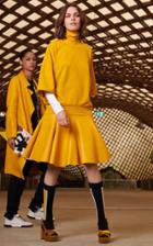 Dorothee Schumacher Modern Volumes Veggie Tan Leather Skirt