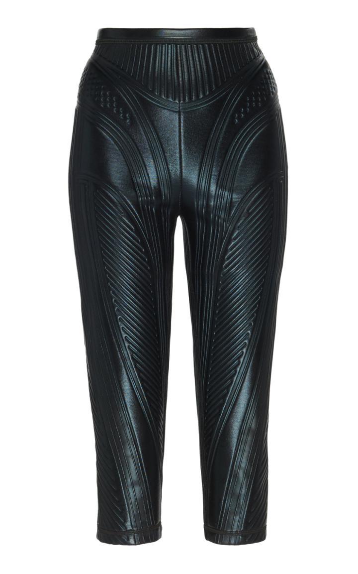 Mugler Sheen Embossed Cycling Shorts
