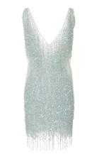 Naeem Khan Beaded Tulle Mini Dress