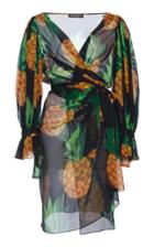 Moda Operandi Dolce & Gabbana Printed Organza Wrap Dress Size: 38