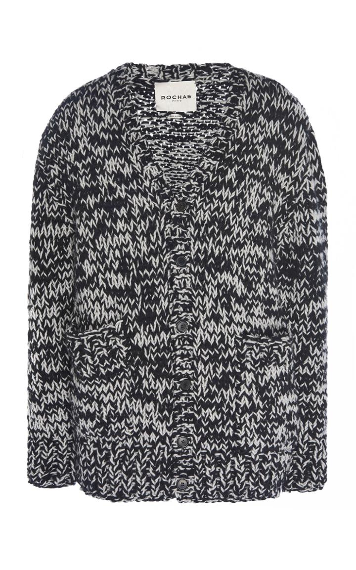 Rochas Handmade Marled Wool Cardigan Size: S
