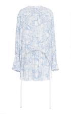 Tibi Isa Silk Printed Short Shirtdress