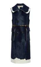 Marni Sleeveless Leather Waistcoat Dress