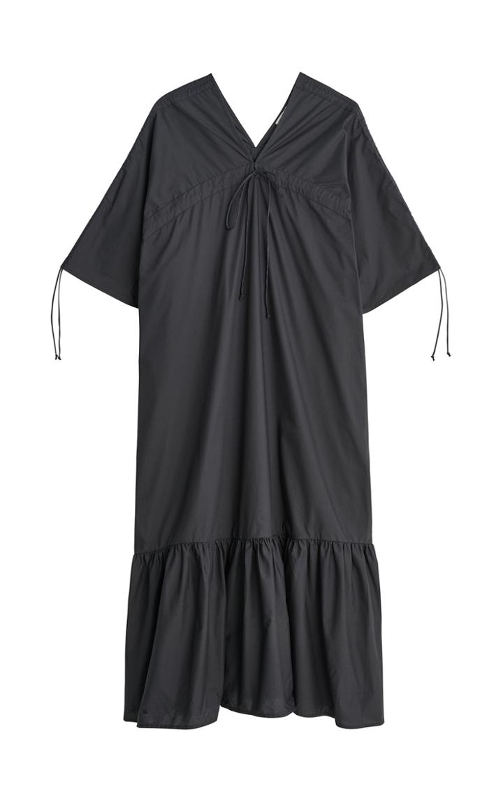 Moda Operandi By Malene Birger Mironia Ruched Organic Cotton Midi Dress
