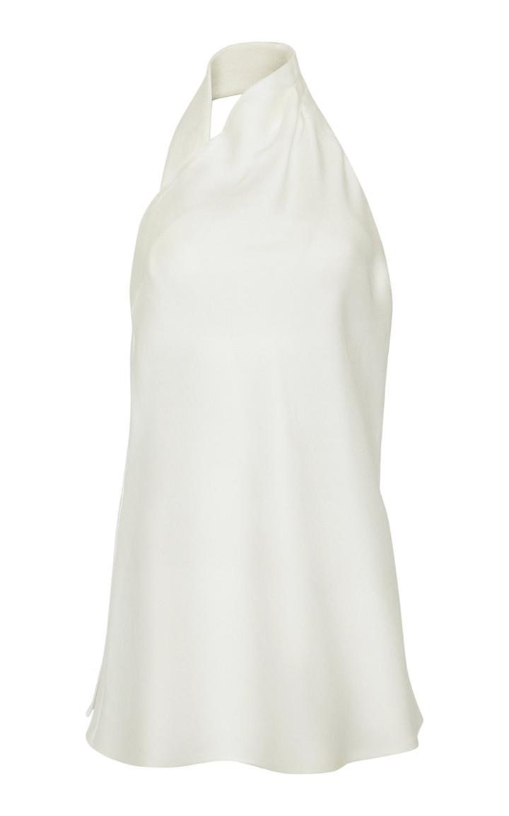 Moda Operandi Studio Amelia Bind Satin-linen Halter Top