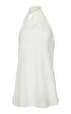 Moda Operandi Studio Amelia Bind Satin-linen Halter Top