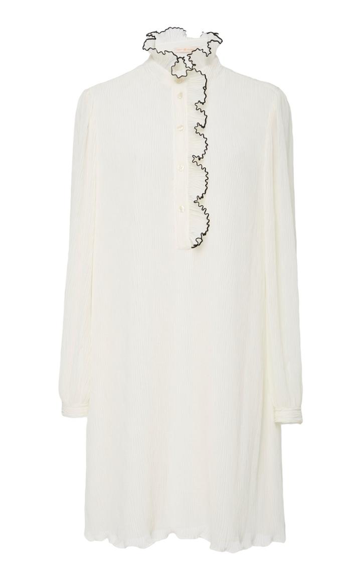 Tory Burch Mel Ruffle Turtleneck Dress