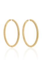 Carolina Bucci Florentine Finish Large Oval Thick Hoop Earrings