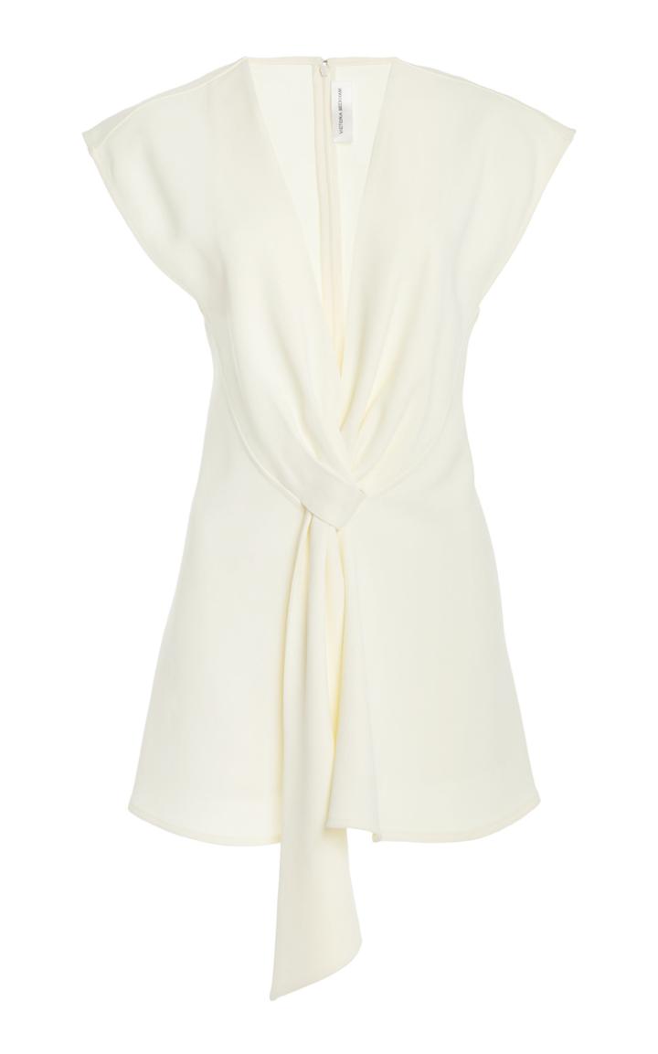 Moda Operandi Victoria Beckham Knot-detailed Cady Tuxedo Top