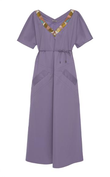 Bottega Veneta Luxury Cotton And Ayers V Neck Dress