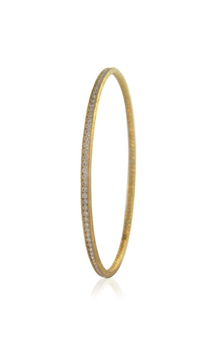Sethi Couture Channel 18k Yellow-gold And White Diamond Bangle