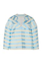 Delpozo Striped 3/4 Sleeve Jacket