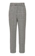 Alexander Mcqueen Houndstooth Pleated Wool Trouser Size: 46