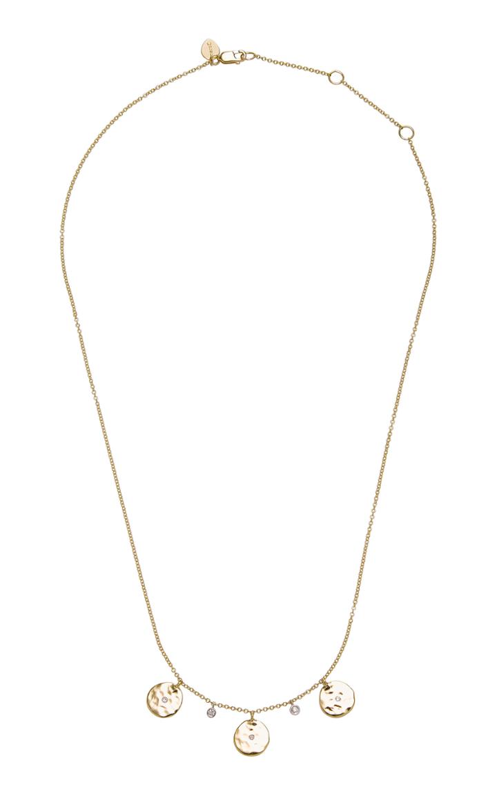 Meira T Three Circle 14k Gold Diamond Necklace