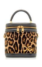 Dolce & Gabbana Leather-trimmed Leopard Print Bucket Bag