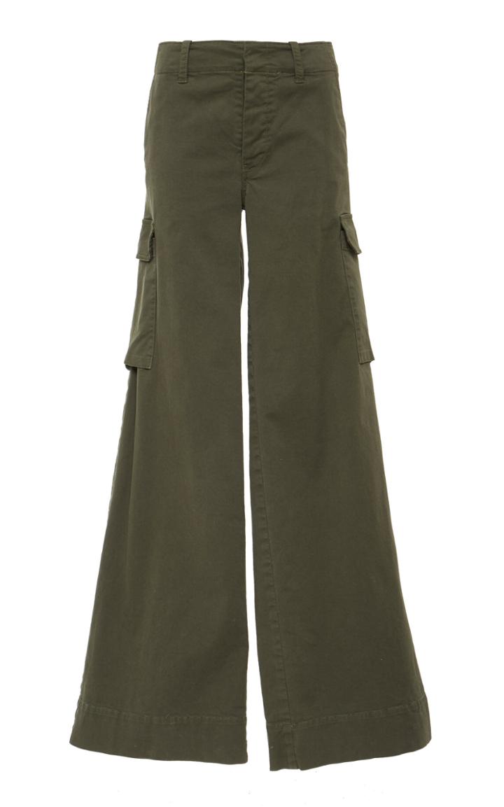 Nili Lotan Harrow Stretch-cotton Twill Wide-leg Pants