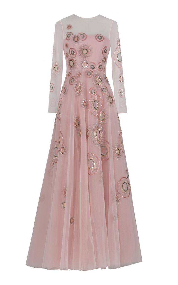 Rami Al Ali Fully Beaded Evening Tulle Gown