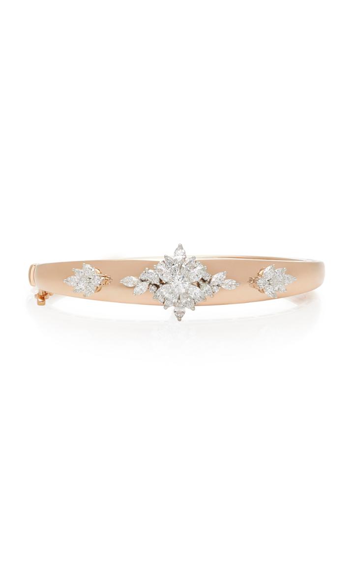 Yeprem 18k Rose Gold Diamond Bangle