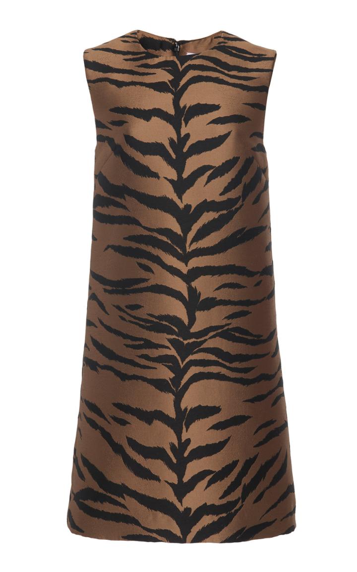 Carolina Herrera Tiger Jacquard Shift Dress