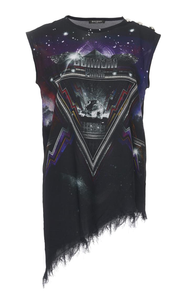 Balmain Frayed Sleeveless T-shirt