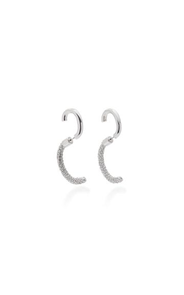 Demarson Luna Convertible Rhodium-plated Crystal Earrings