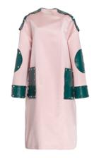 Christopher Kane Rubberist Contrasted Patch Satin Coat