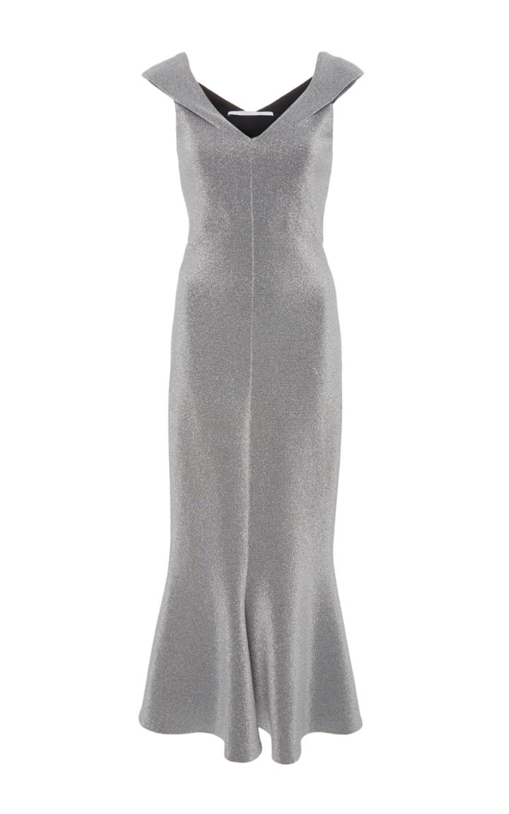 Rosetta Getty Split Neck Flared Dress