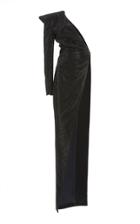 Balmain Asymmetric Crepe Maxi Dress