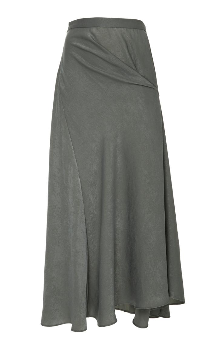 Hensely Wrap A Line Midi Skirt