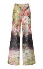 Josie Natori Floral Flared Trousers