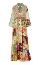 Rianna + Nina M'o Exclusive Printed Silk-satin Maxi Dress