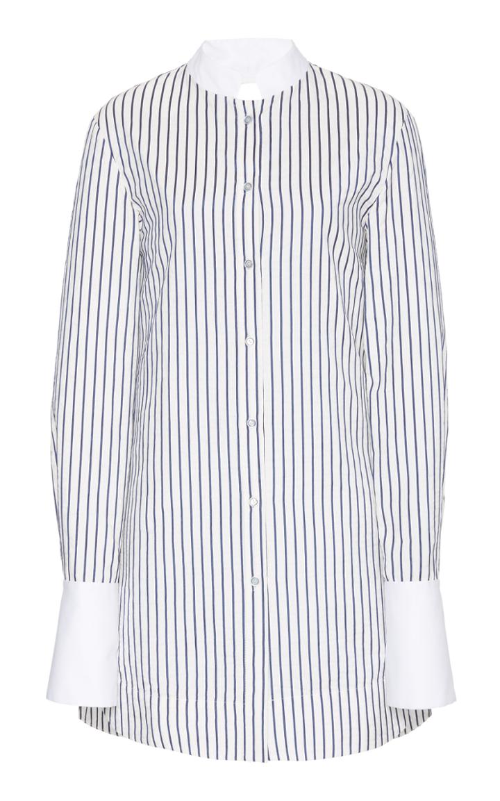 Marina Moscone Striped Cotton-blend Tunic