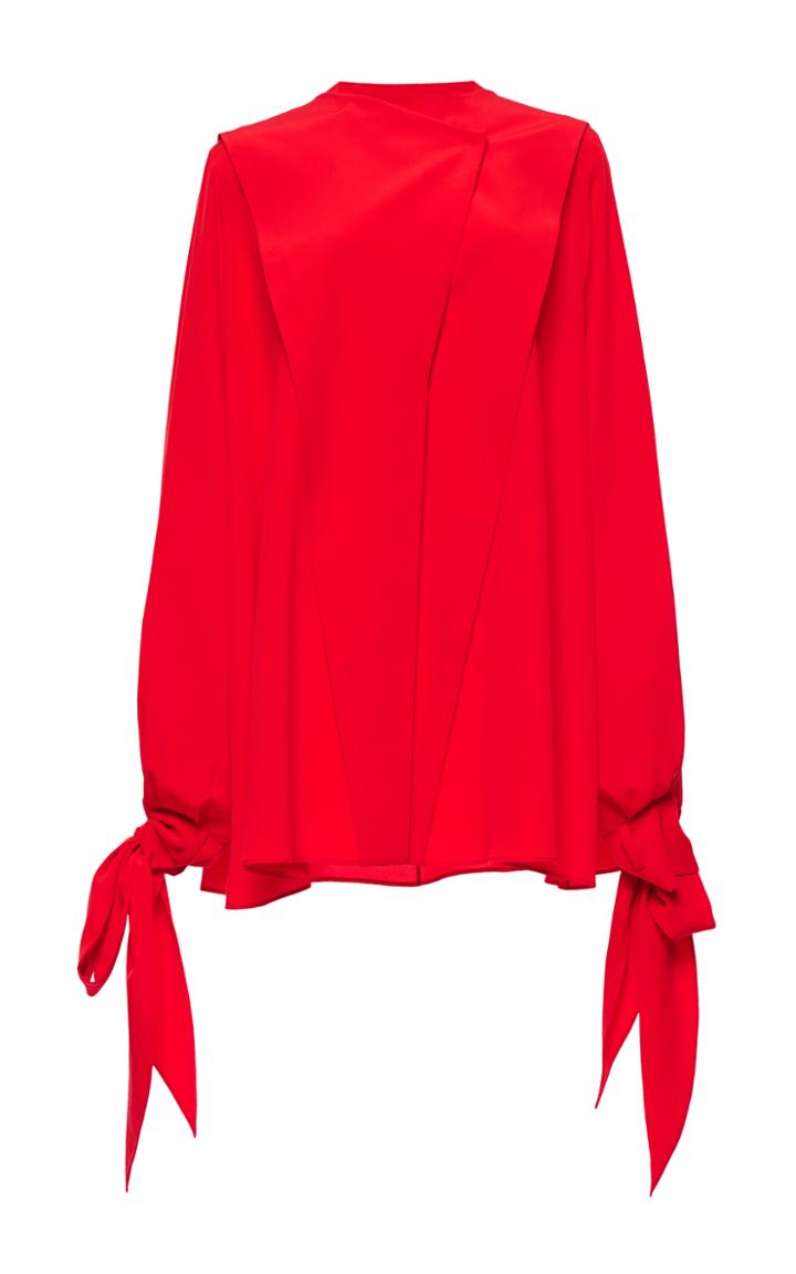 Givenchy Silk Tie Cuff Blouse