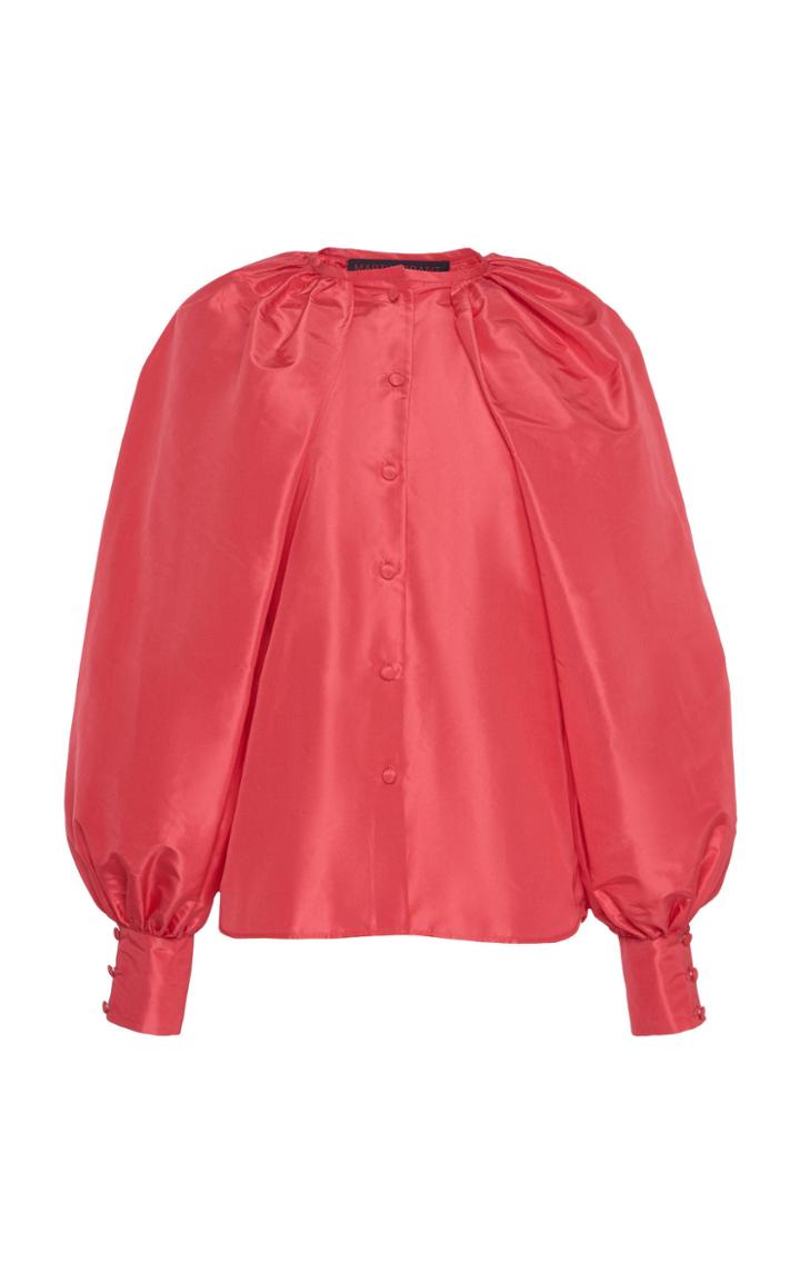 Moda Operandi Martin Grant Puffed Sleeve Taffeta Top Size: 34