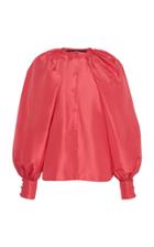 Moda Operandi Martin Grant Puffed Sleeve Taffeta Top Size: 34