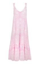 Moda Operandi Juliet Dunn Pink V-neck Maxi Dress In Palladio Print
