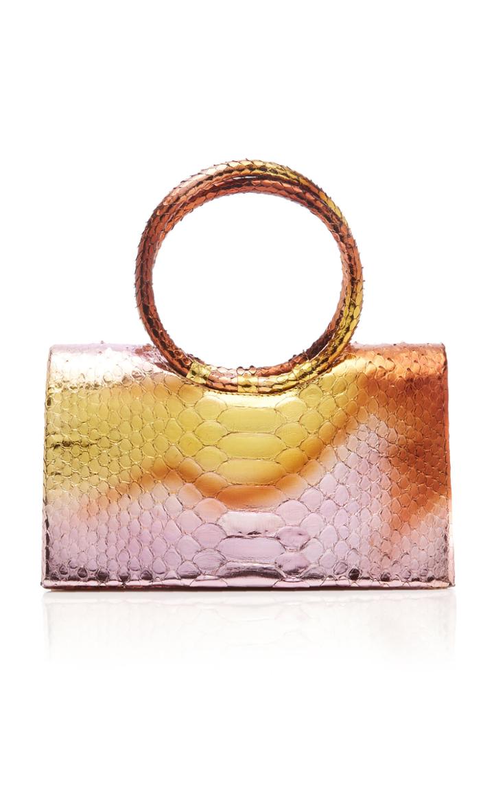 Nancy Gonzalez Regina Python Top Handle Bag