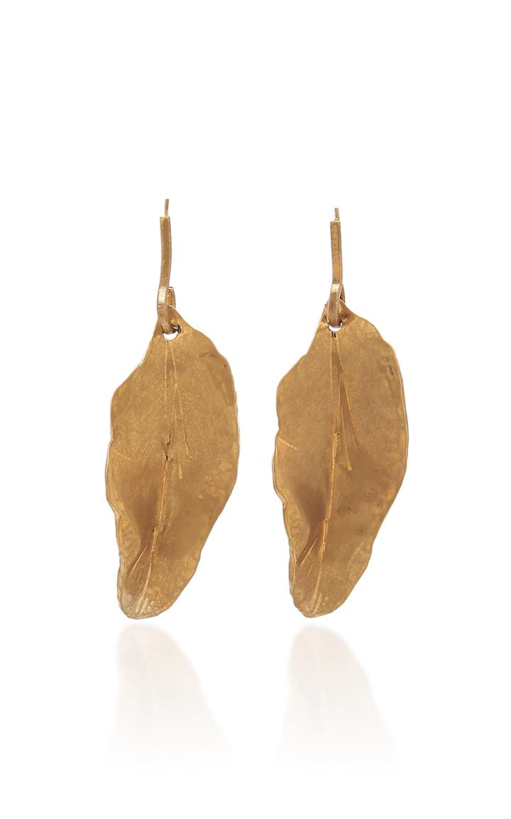 Marni Metal Leaf Earrings