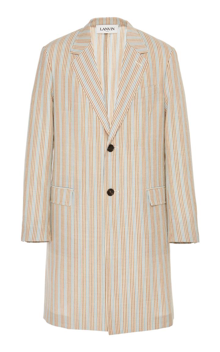 Lanvin Striped Oversized Coat