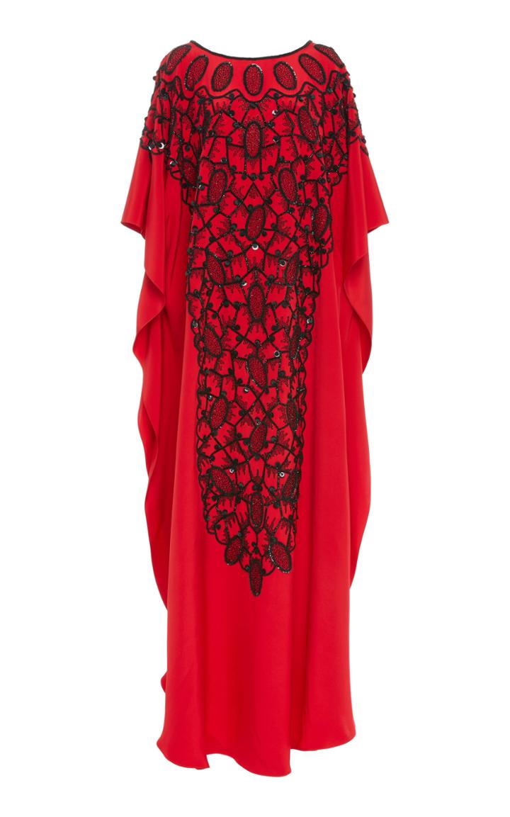 Joanna Mastroianni Reversible Ovals Embroidered Caftan